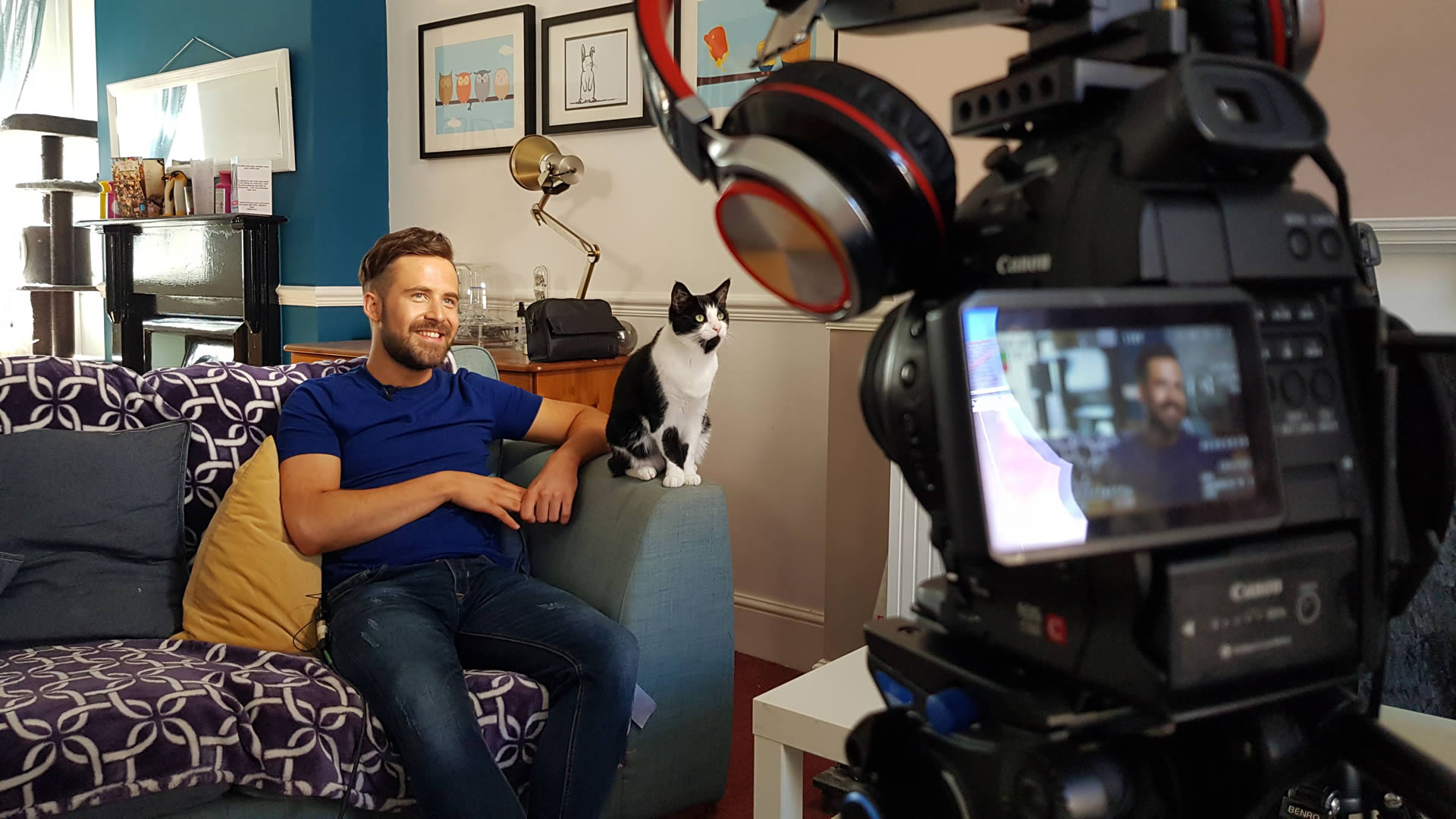 Filming Interview at home
